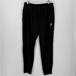 Gymshark Arrival Pants Woven Joggers Mens Large Black Tapered Athletic